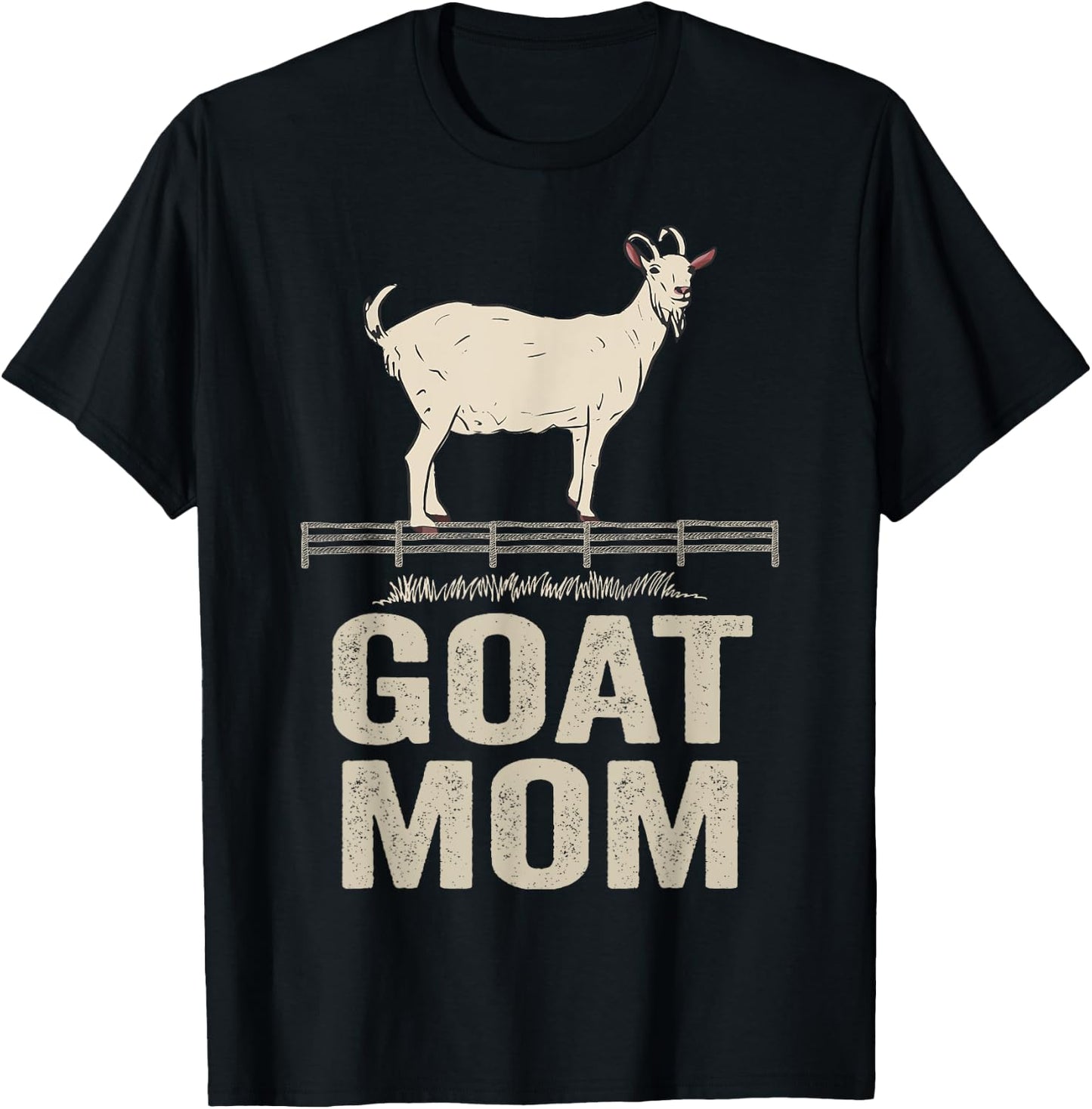 Funny Goat Mom I Love My Goat Retro Vintage Goat Lover Gift T-Shirt - T-Shirt | Black