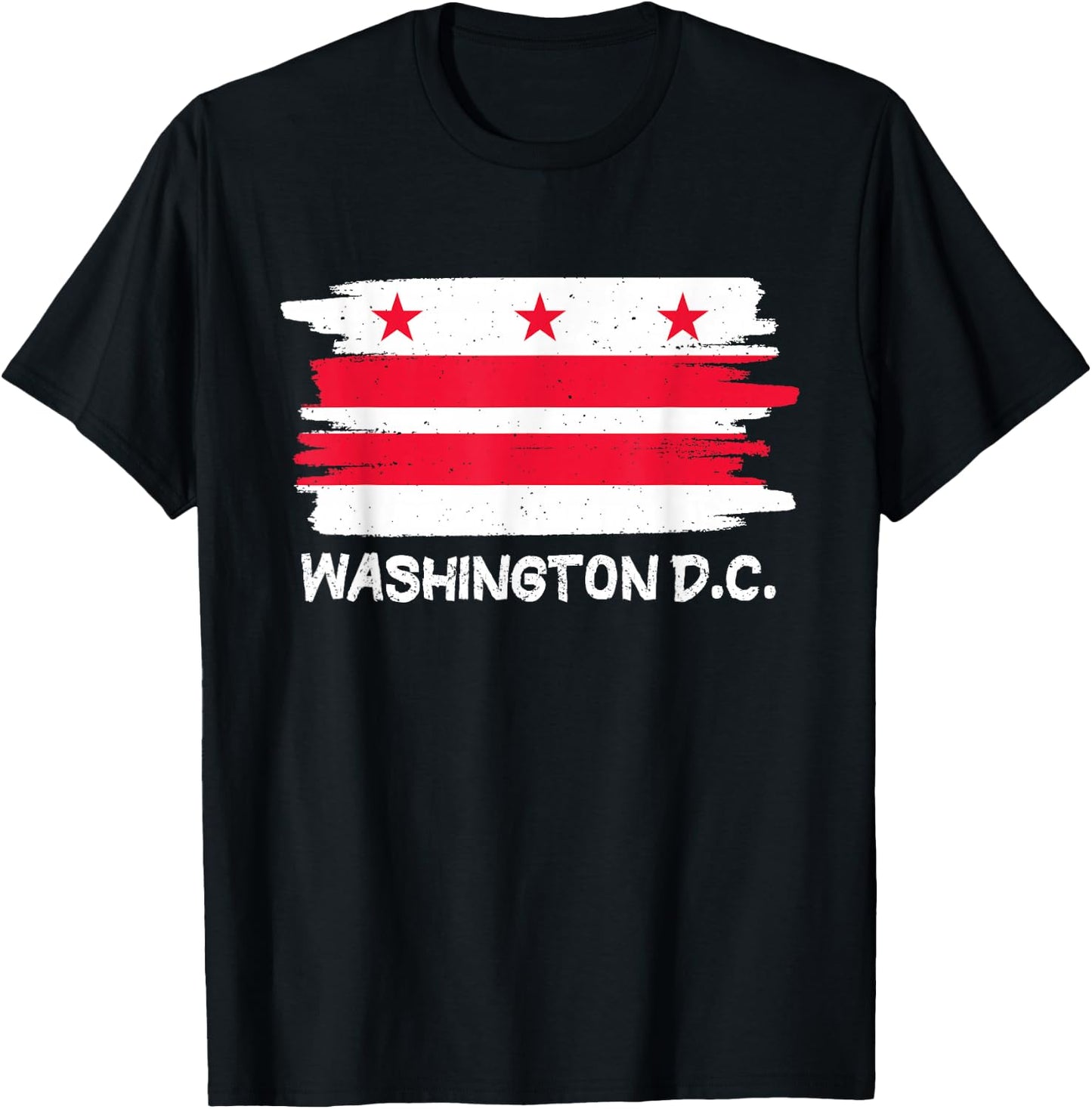 Cool Washington D.C. Flag T-Shirt - T-Shirt | Black