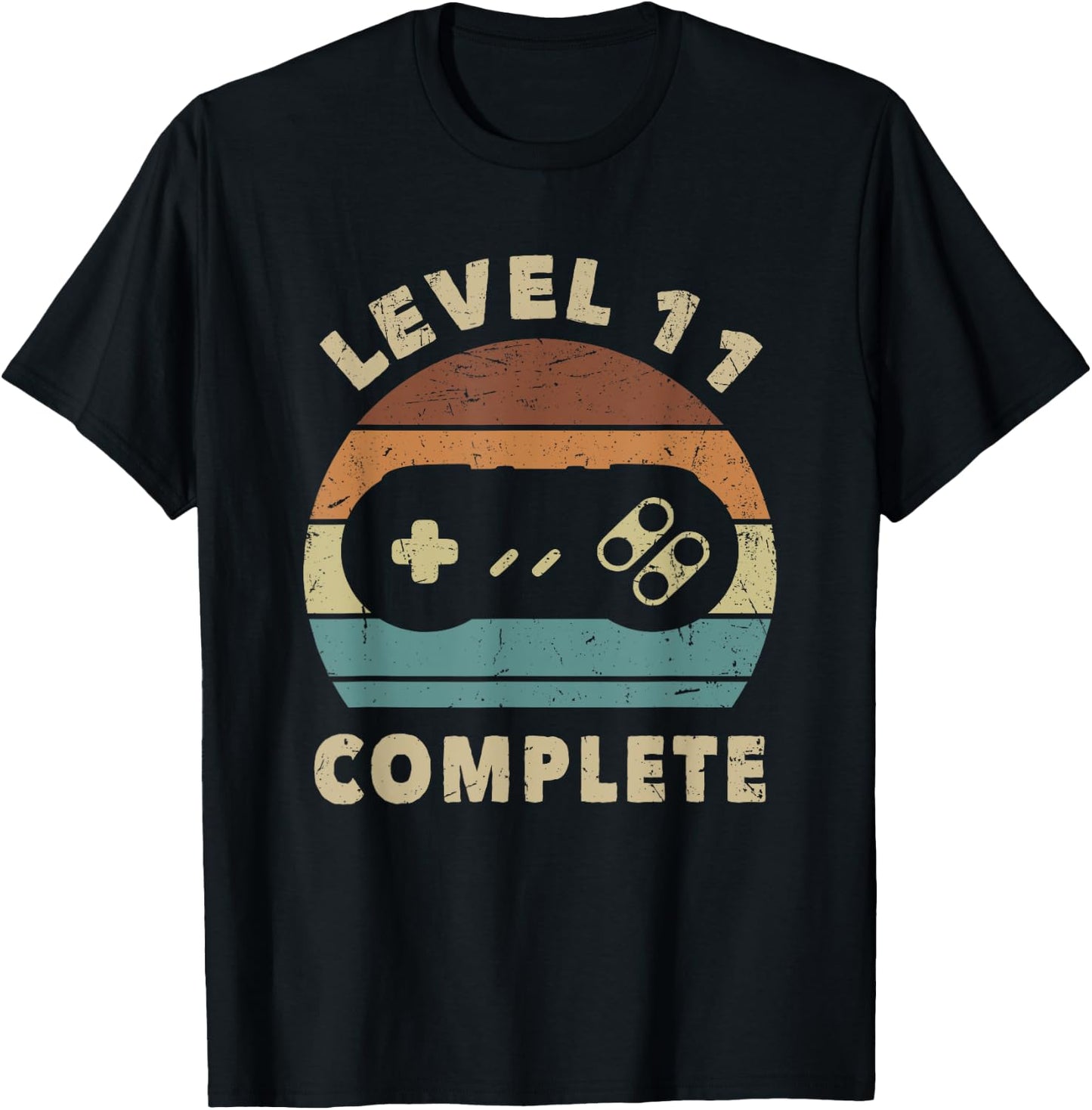 11th Wedding Anniversary Her Funny Level 11 Complete T-Shirt - T-Shirt | Black