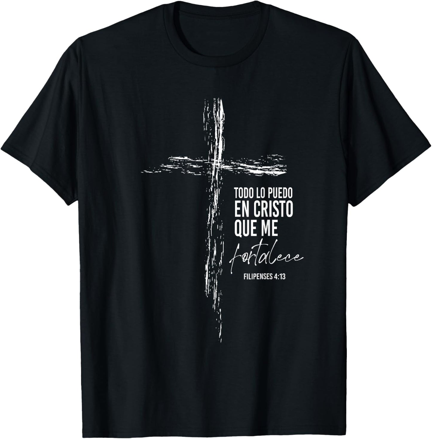 Regalos Cristianos Versos Filipenses 4 13 Christian Spanish T-Shirt - T-Shirt | Black