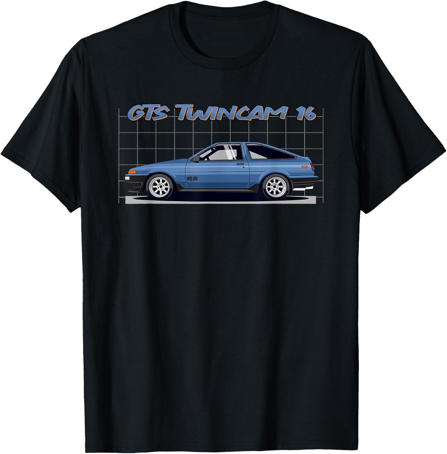 vntg-JDM 86 4AG Car Graphic T-Shirt - T-Shirt | Black