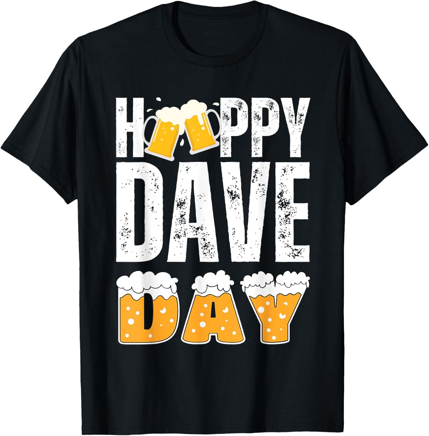 DAVE Name Matching Birthday Beer Funny Christmas Gifts Idea T-Shirt - T-Shirt | Black