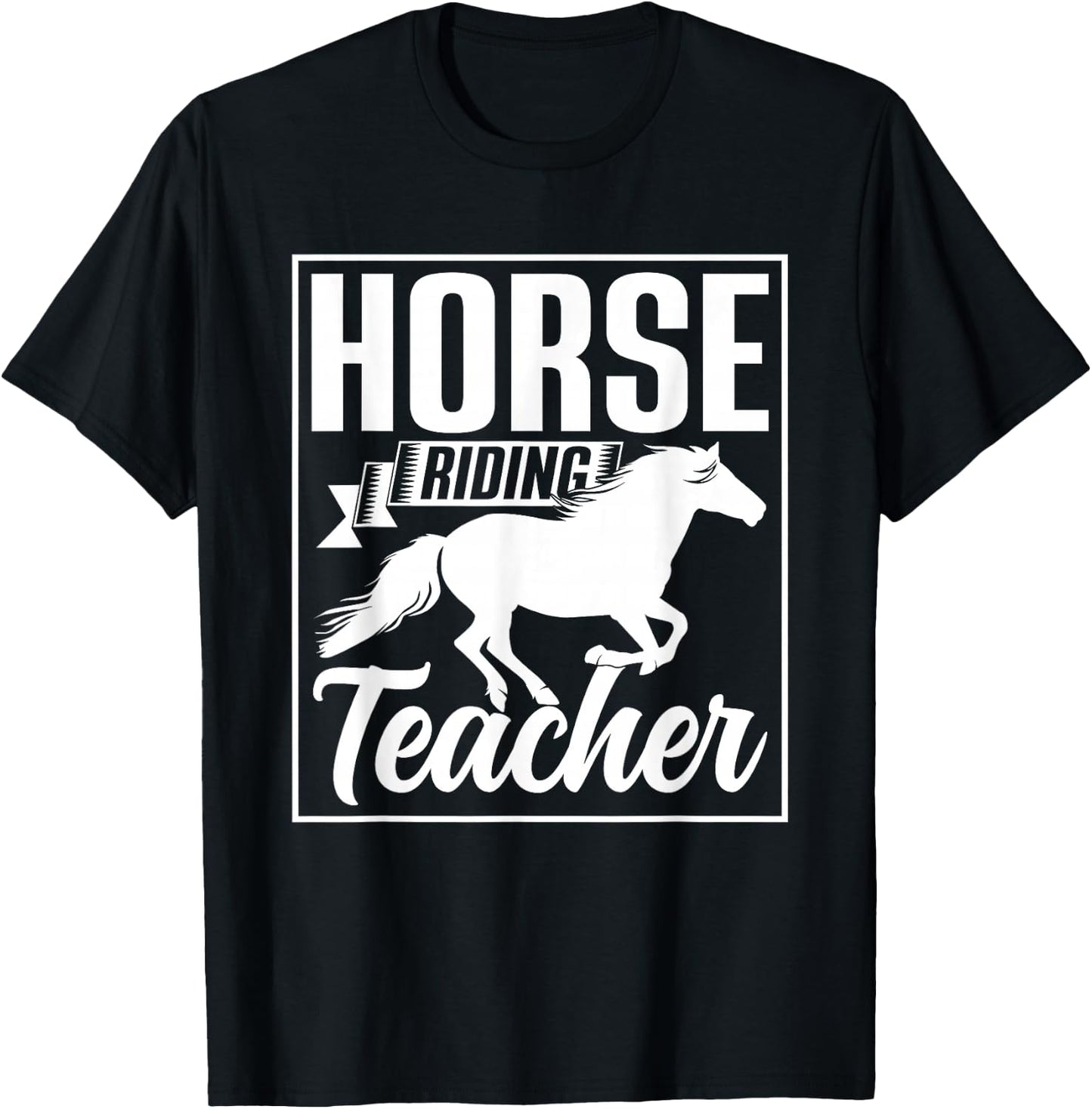 Horse Riding Teacher Rider Lover Equestrian T-Shirt - T-Shirt | Black
