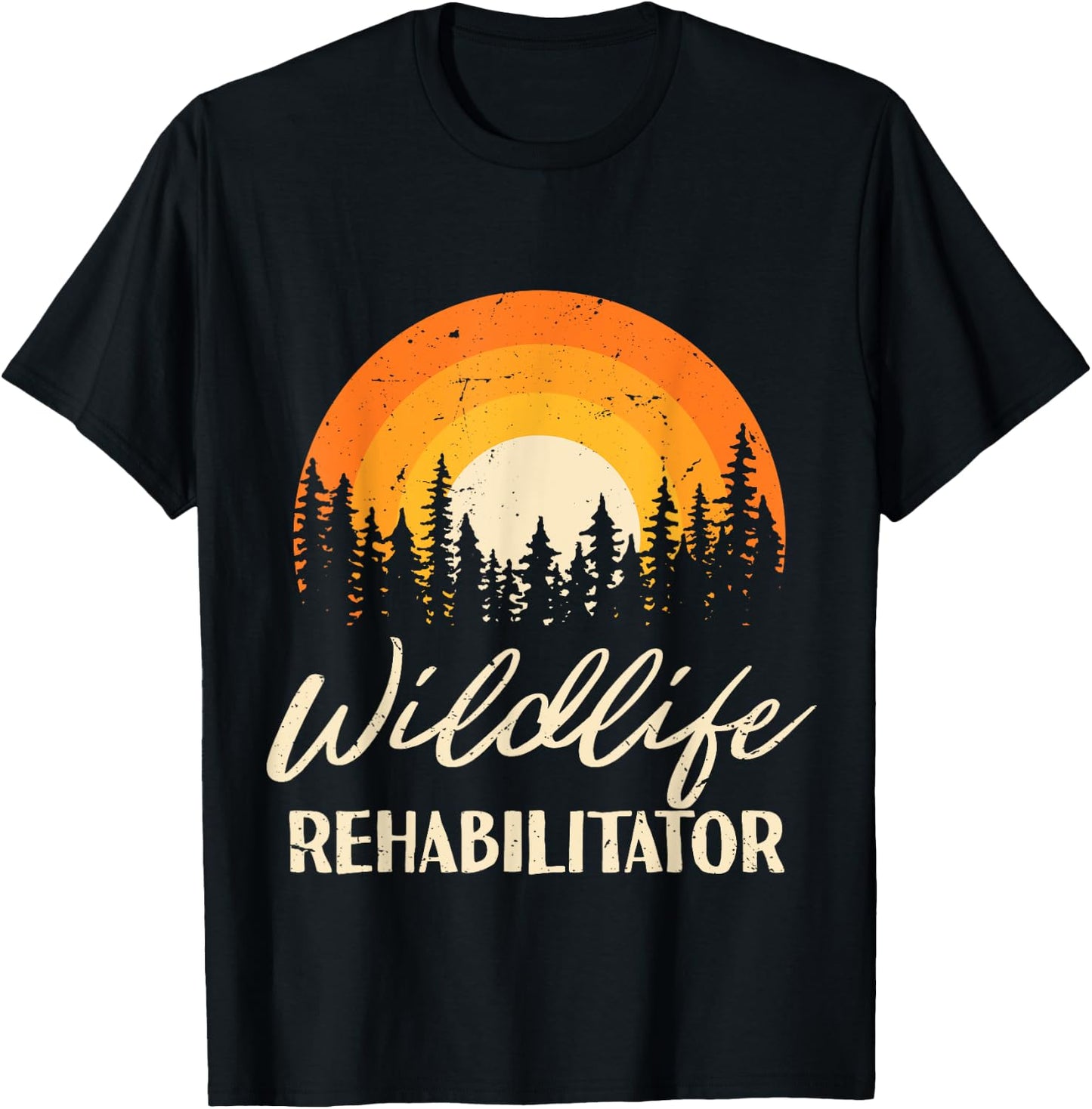 Vintage Wildlife Rehabilitator Rehabilitation Wildlife Day T-Shirt - T-Shirt | Black
