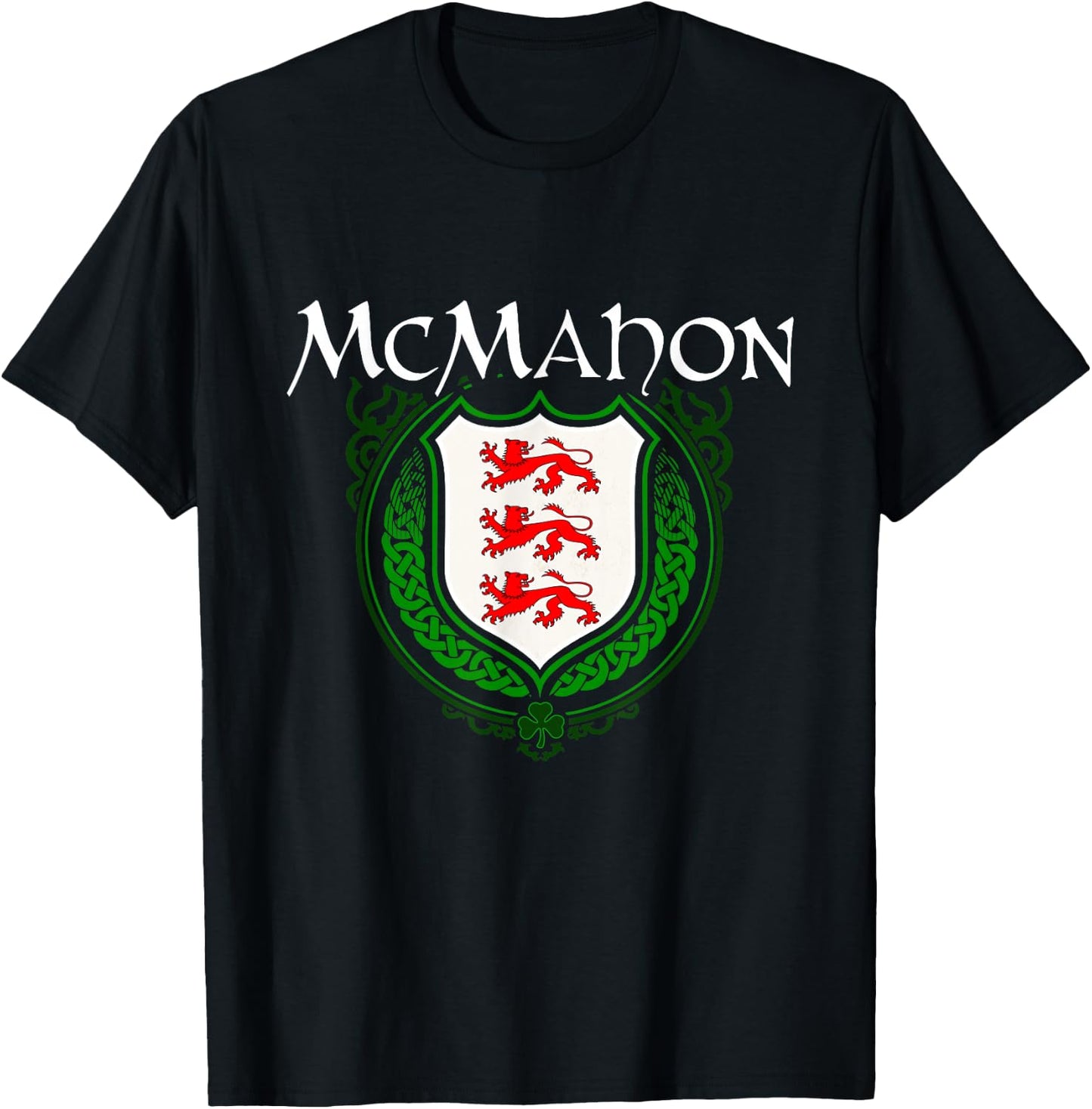 McMahon Surname Irish Clan Tartan Badge Ireland T-Shirt - T-Shirt | Black