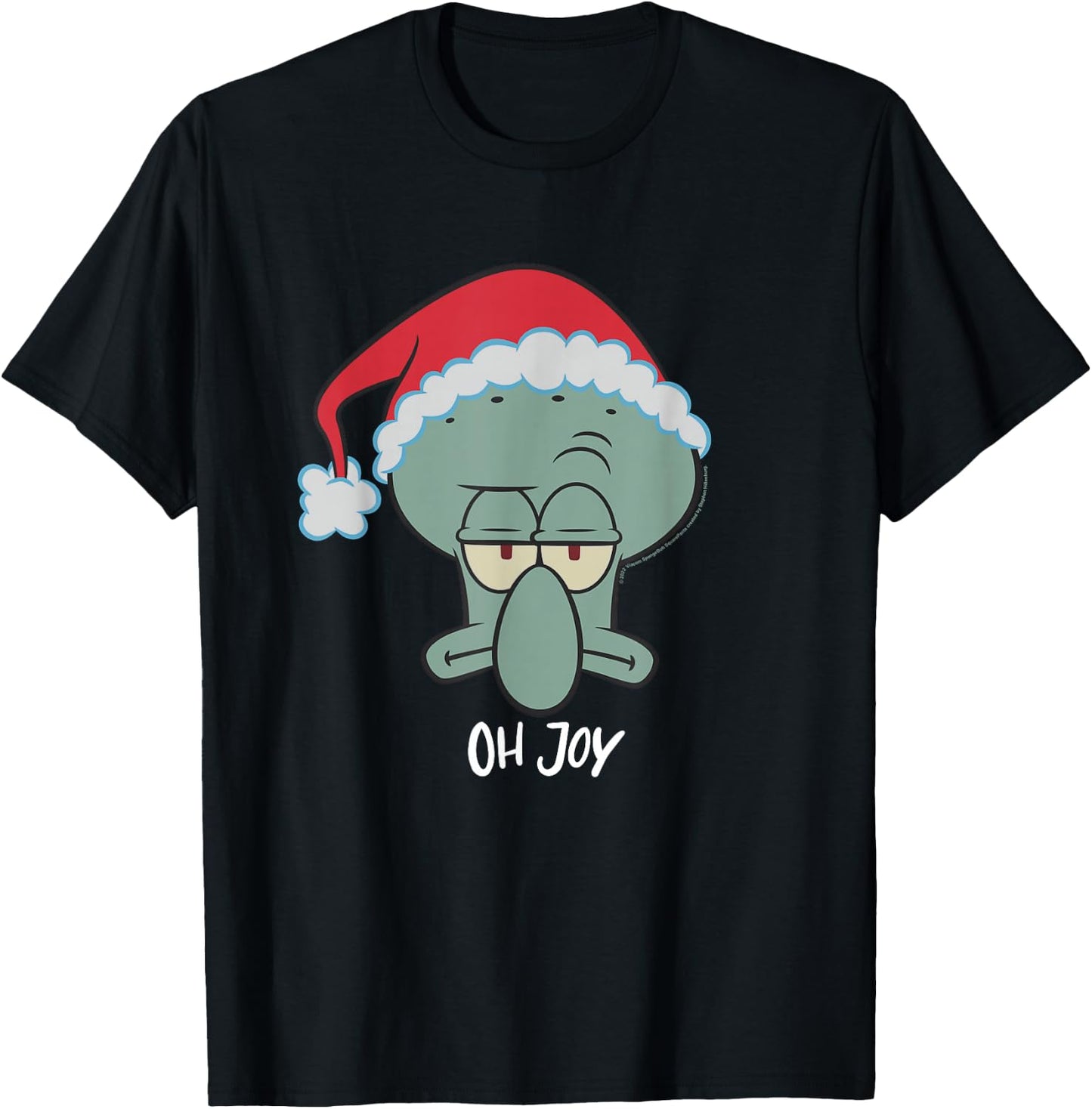 Spongebob Squarepants Squidward Christmas Joy T-Shirt - T-Shirt | Black