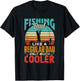 Fishing Dad Like A Regular Dad Only Much Cooler Fish Fisher T-Shirt - T-Shirt | Black