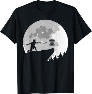 Disc Golfing Funny Full Moon Disc Golf Men T-Shirt - T-Shirt | Black