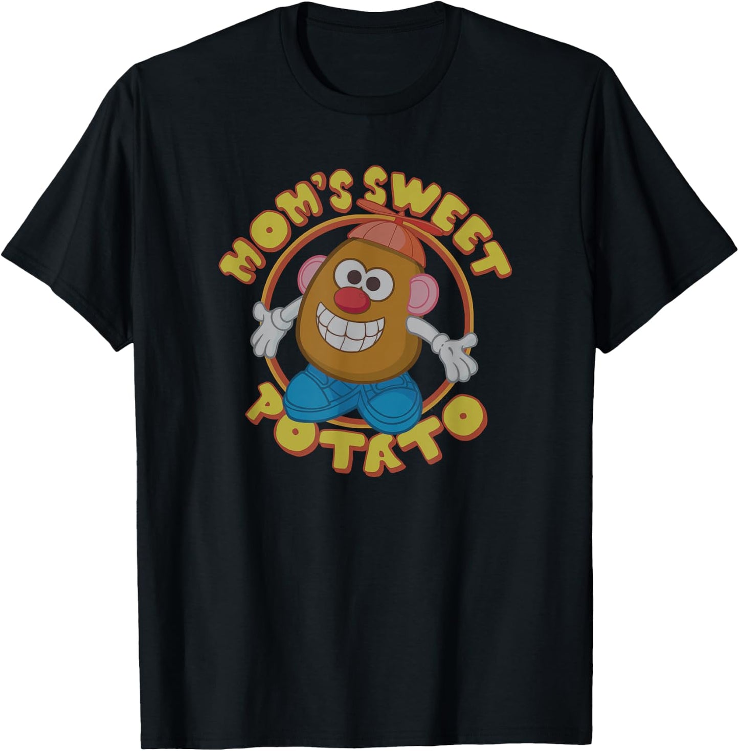 Mr. Potato Head Mom's Sweet Potato Cute Vintage Portrait T-Shirt - T-Shirt | Black