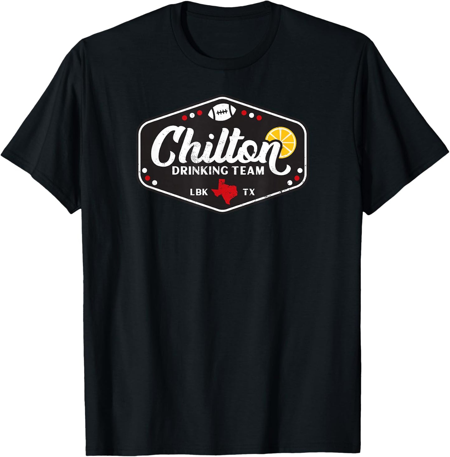 Vintage Chilton Drinking Team Lubbock, Texas Gameday T-Shirt - T-Shirt | Black
