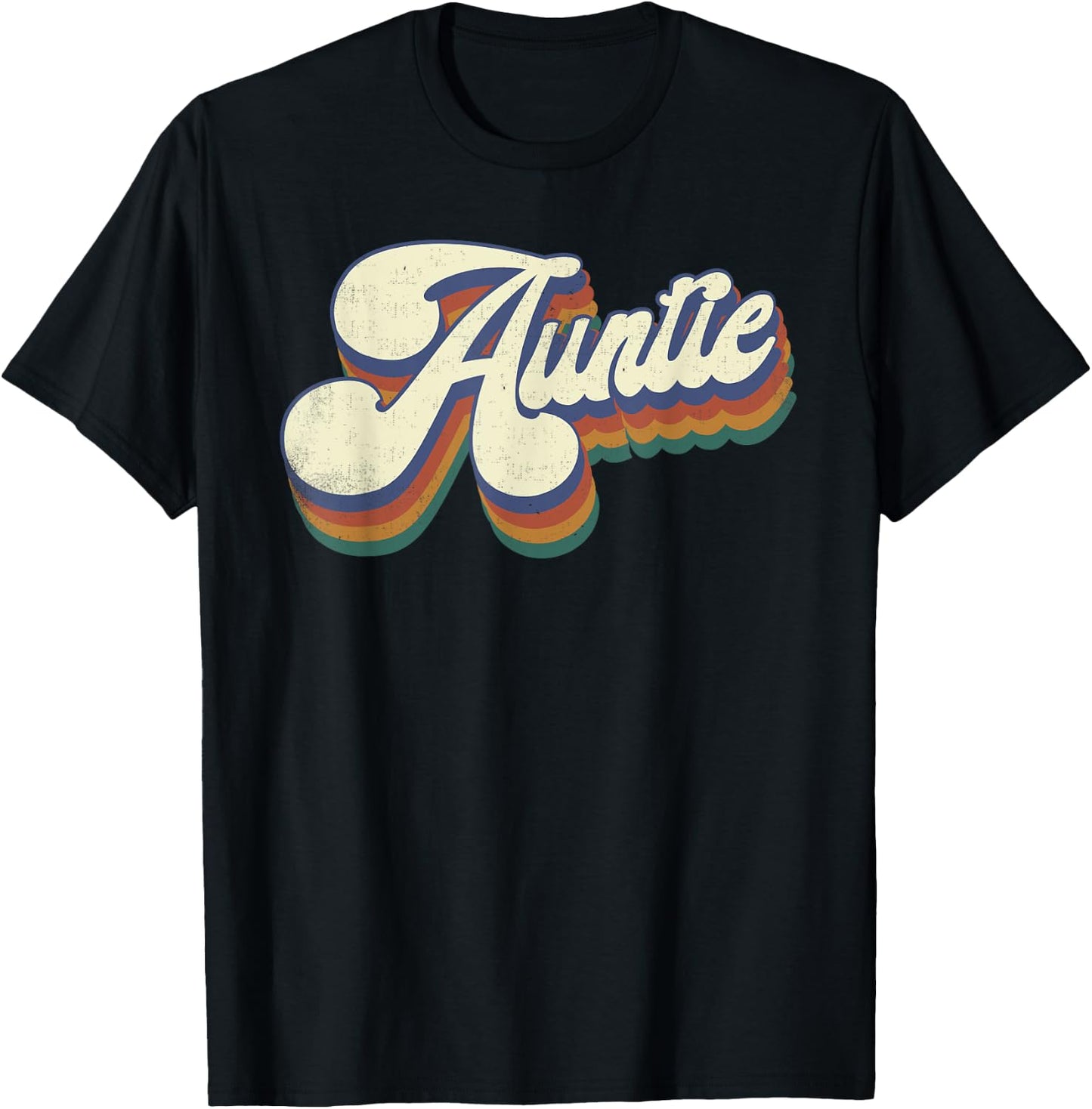 Auntie Gifts Retro Vintage Mother's Day Aunt T-Shirt - T-Shirt | Black