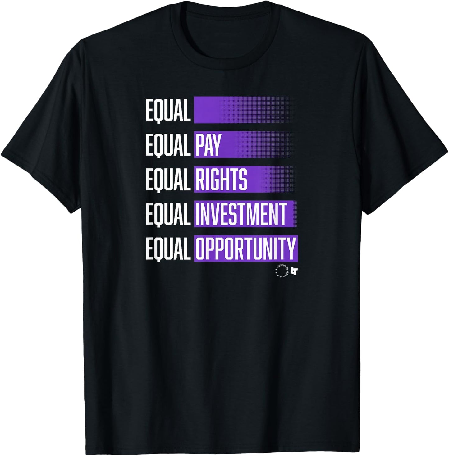 USWNTPA - Equal - Fight For Equality - USA Soccer T-Shirt - T-Shirt | Black