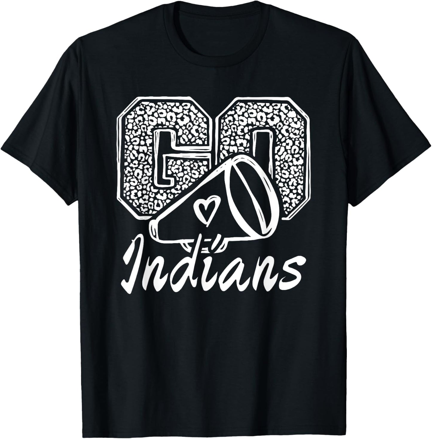 Go Cheer Indians Sports Name Gifts Men Women Boy Girl T-Shirt - T-Shirt | Black