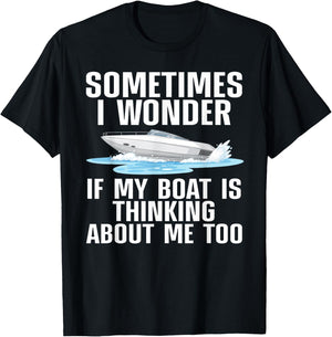 Cute Boating Art Women Boat Captain Sailboat Owners T-Shirt - T-Shirt | Black