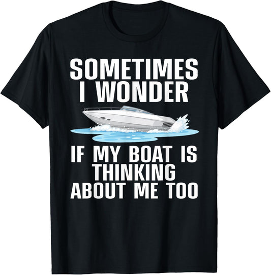 Cute Boating Art Women Boat Captain Sailboat Owners T-Shirt - T-Shirt | Black