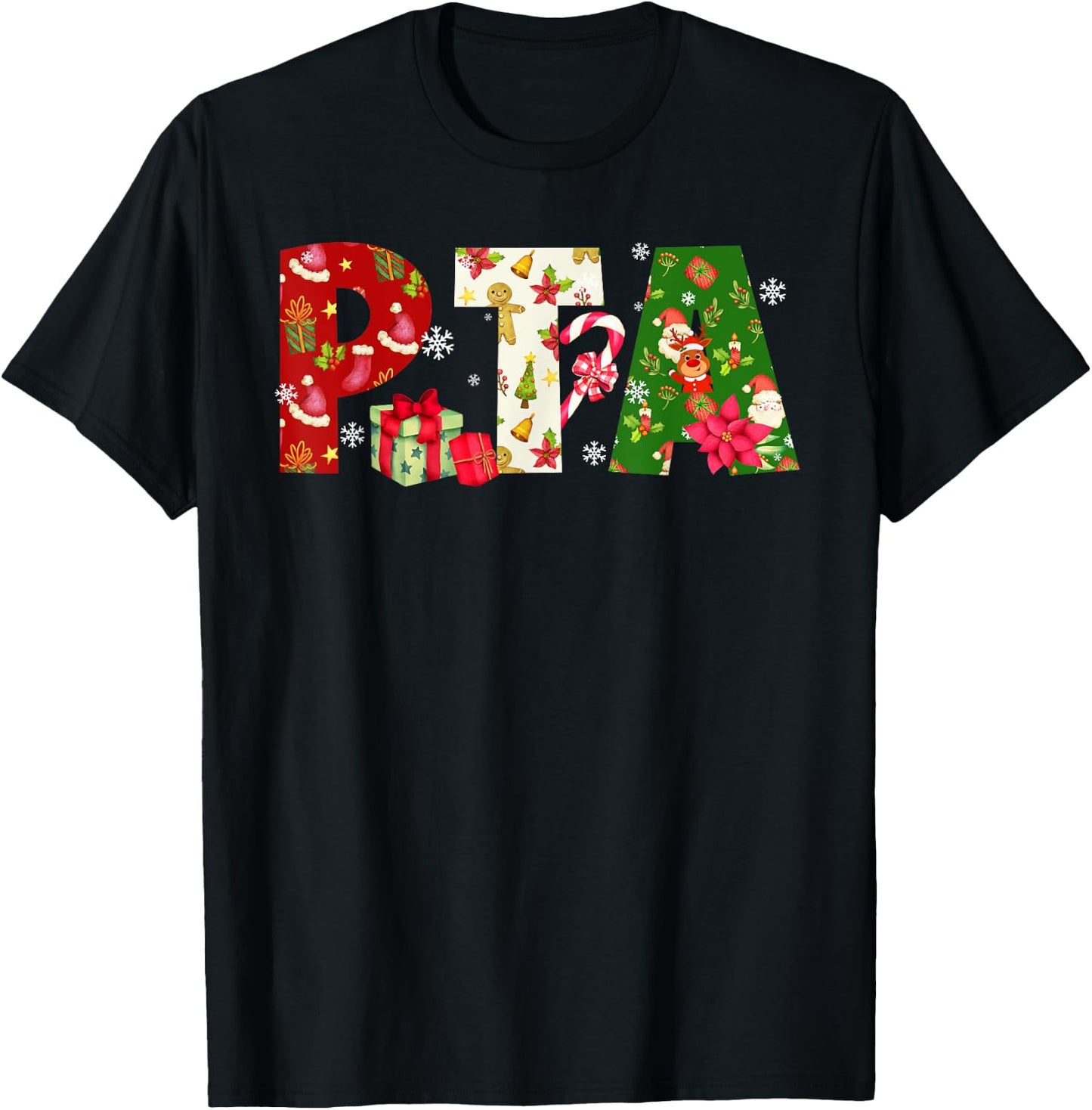 Christmas PTA Physical Therapy Assistant Therapist Xmas T-Shirt - T-Shirt | Black