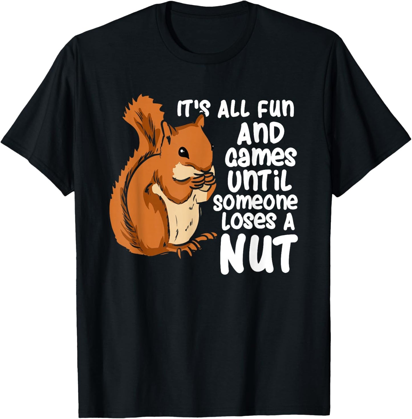 Funny Squirrel Feeder Squirrel Lover Rodent Design T-Shirt - T-Shirt | Black