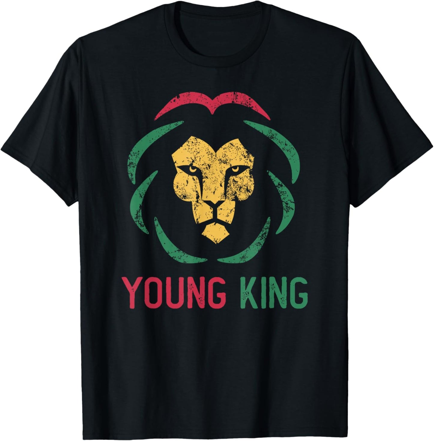 Young King African Lion Boy Black History Month African Boys T-Shirt - T-Shirt | Black