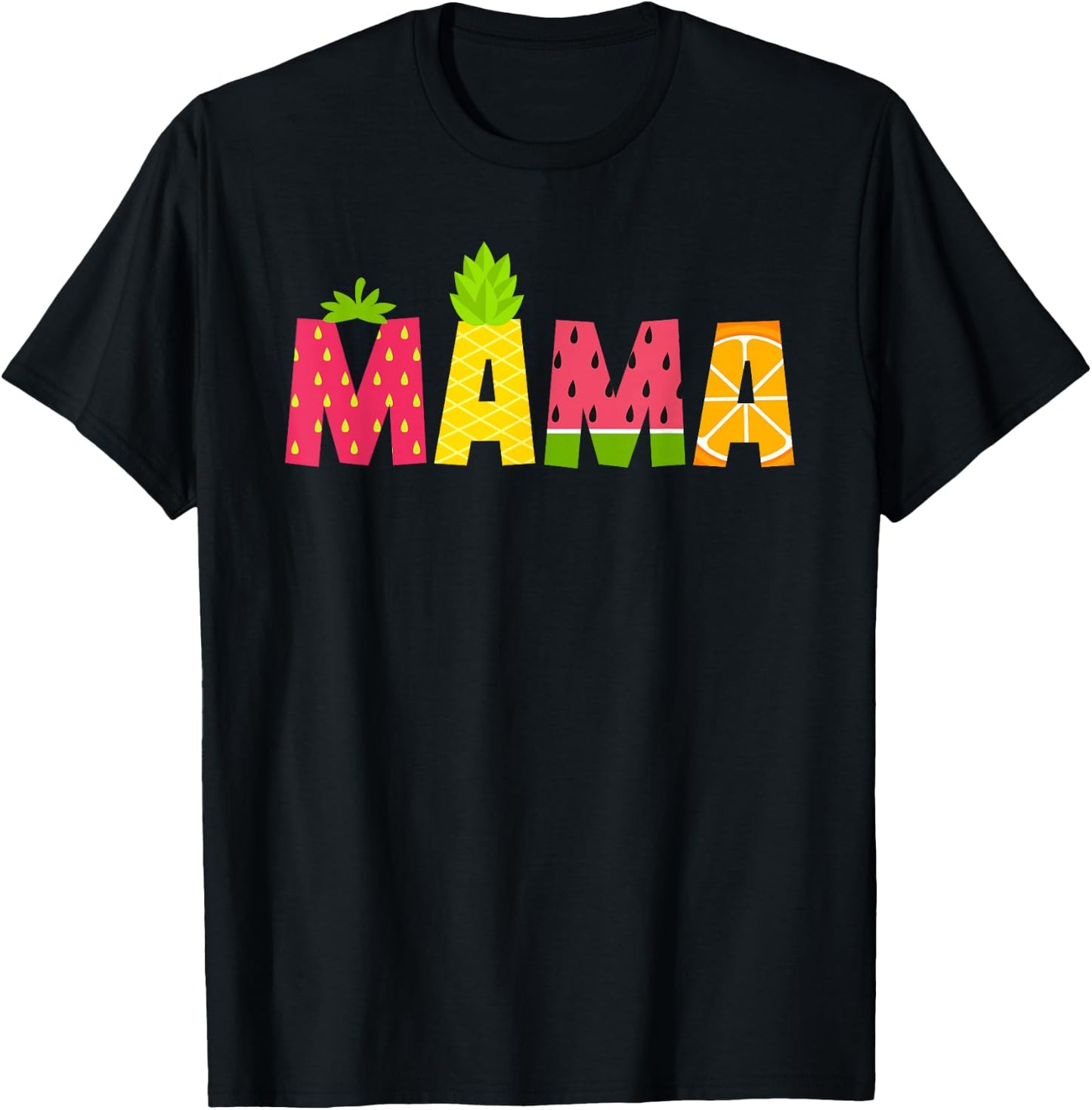 Funny Mama Fruitarian Lover Summer Nana Fruit Slice T-Shirt - T-Shirt | Black
