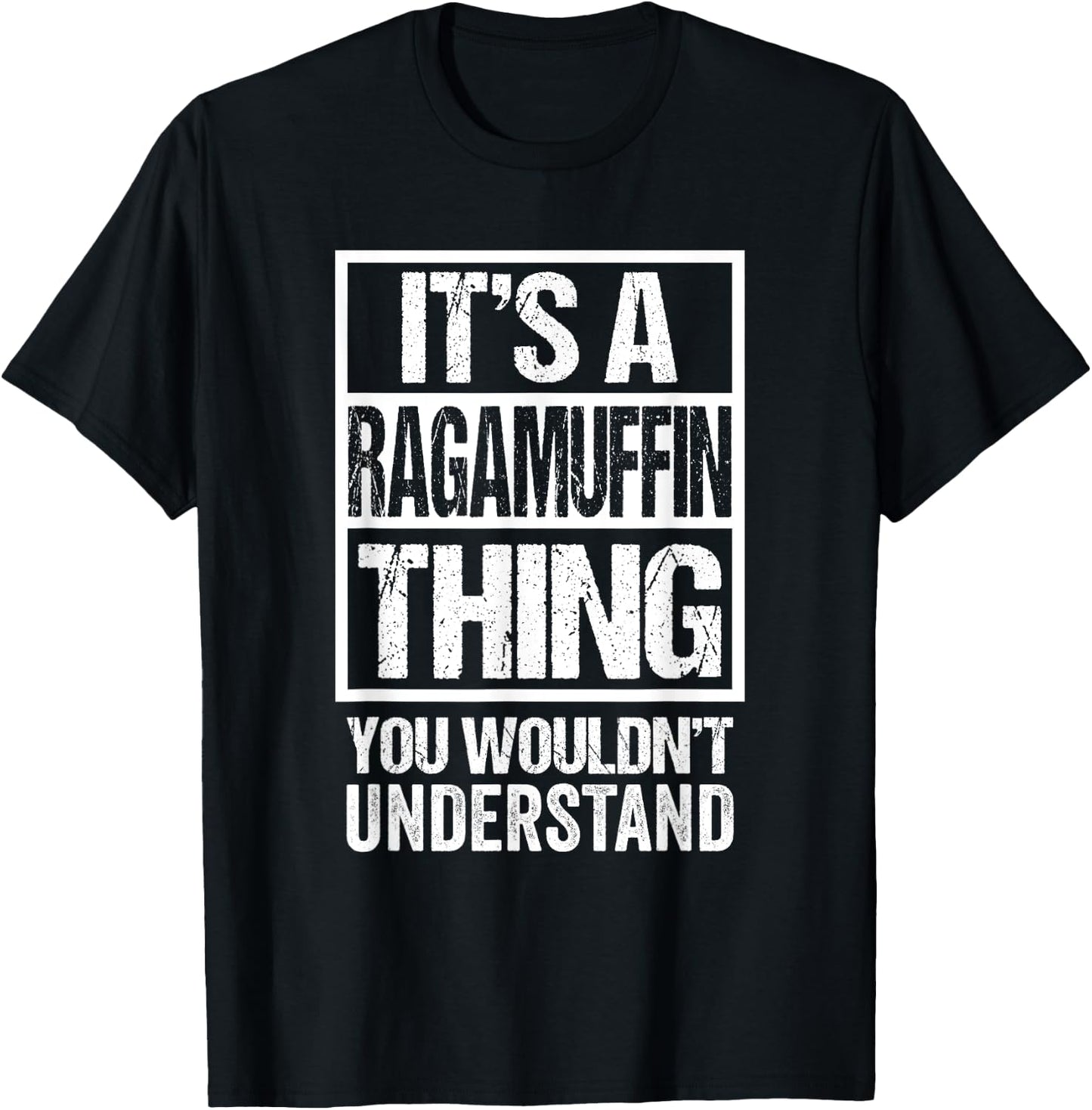 Funny Ragamuffin Breed Breeder Quote Ragamuffin Cat Lover Men Women Girls Kids T-Shirt - T-Shirt | Black
