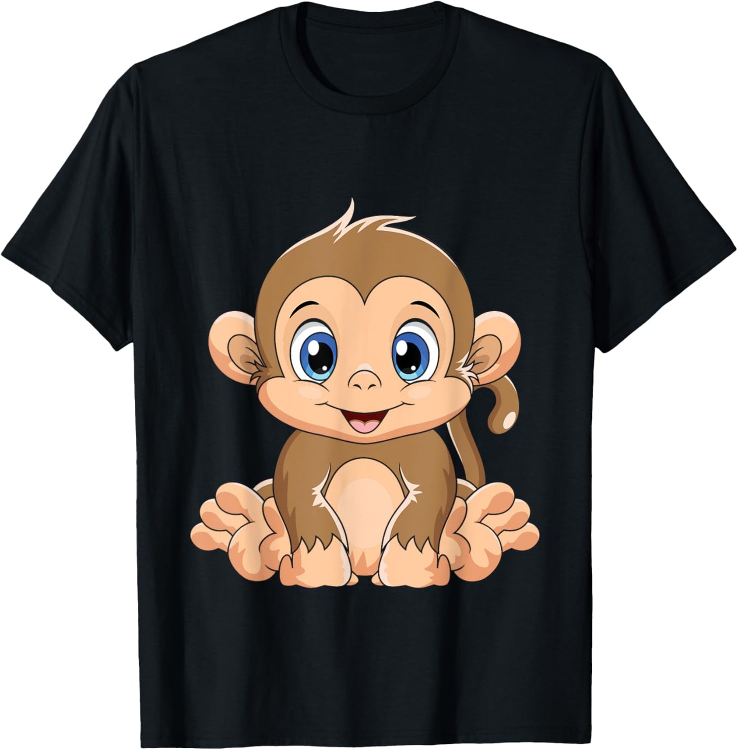 Cute Baby Monkey - Animal Lover Primate Zookeeper Zoology T-Shirt - T-Shirt | Black