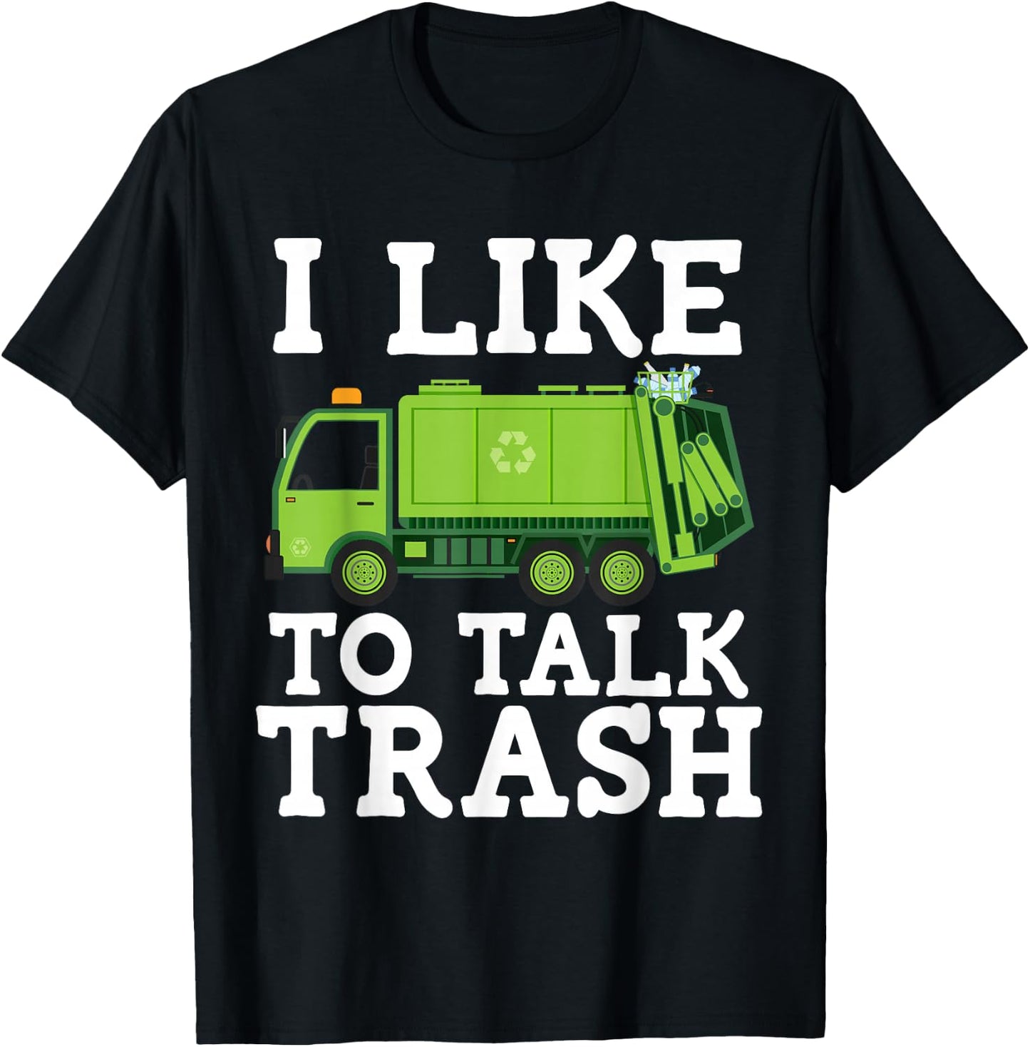 Recycling Garbage Truck Trash Collector Recycle Earth Day T-Shirt - T-Shirt | Black