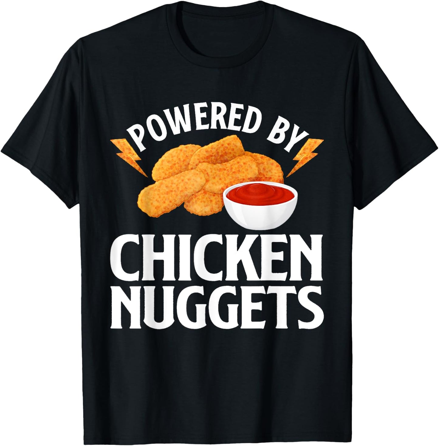 Funny Chicken Nugget Design Women Kids Nuggets Lover T-Shirt - T-Shirt | Black