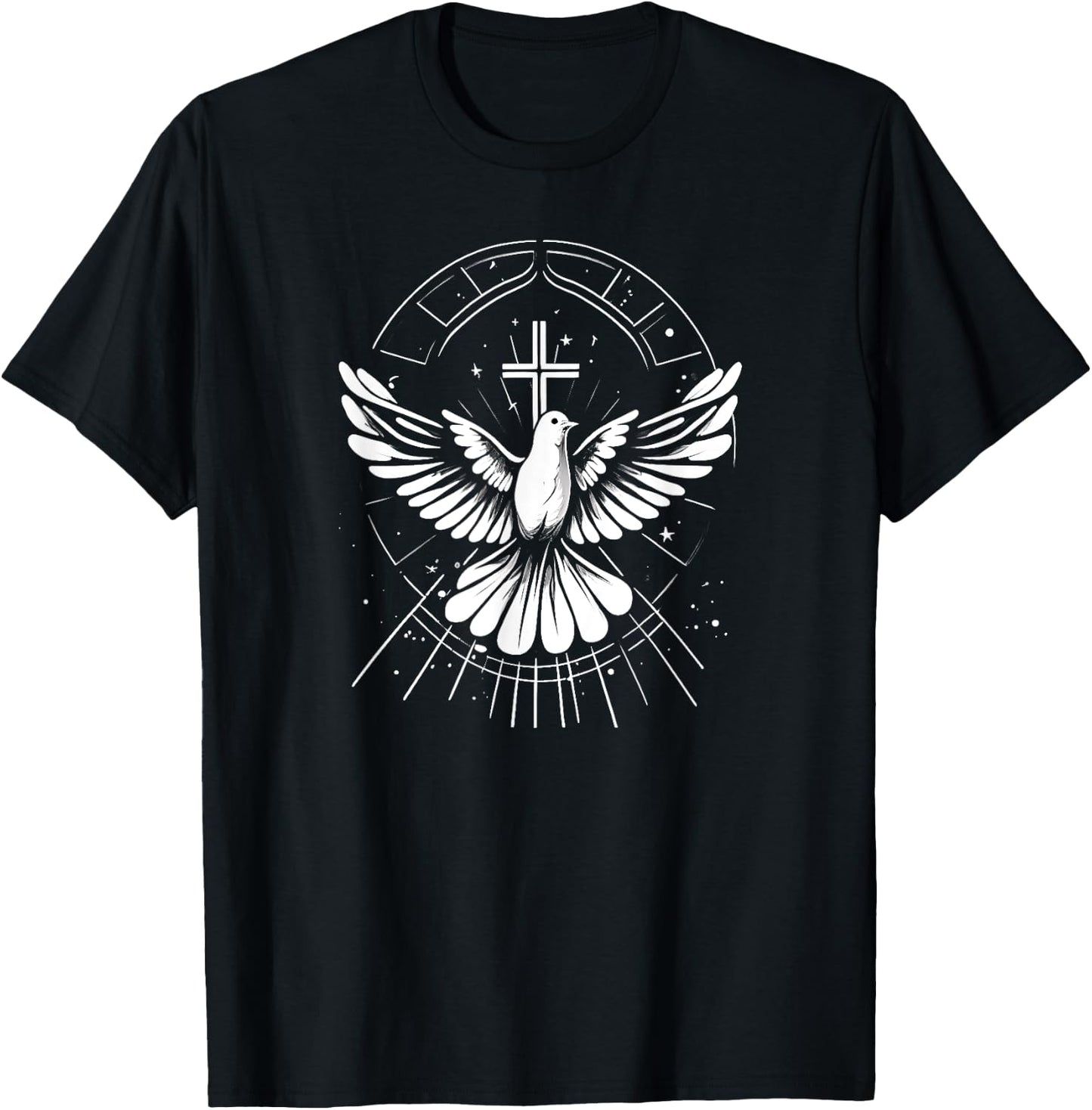 Holy Spirit Dove Praise Jesus Pentecost T-Shirt - T-Shirt | Black