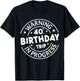 Warning 40th Birthday Trip in Progress Funny 40 Years Old T-Shirt - T-Shirt | Black