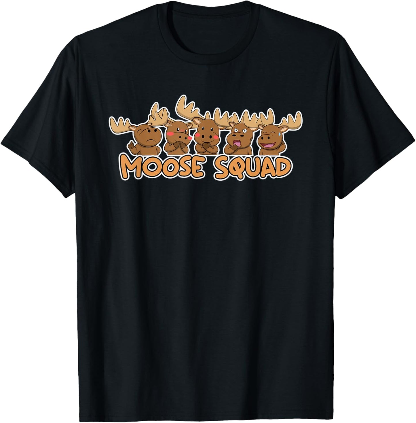 Moose Squad Team Elk Wildlife Animal Nature T-Shirt - T-Shirt | Black