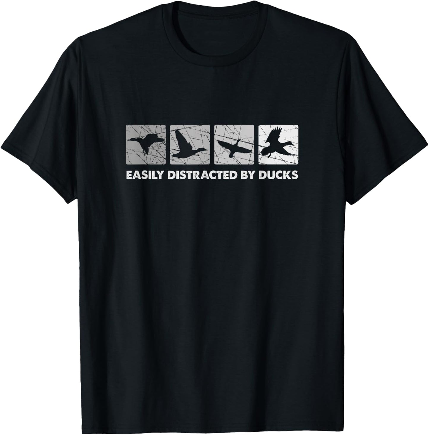 Easily Distracted by Ducks, Duck Hunting T-Shirt - T-Shirt | Black