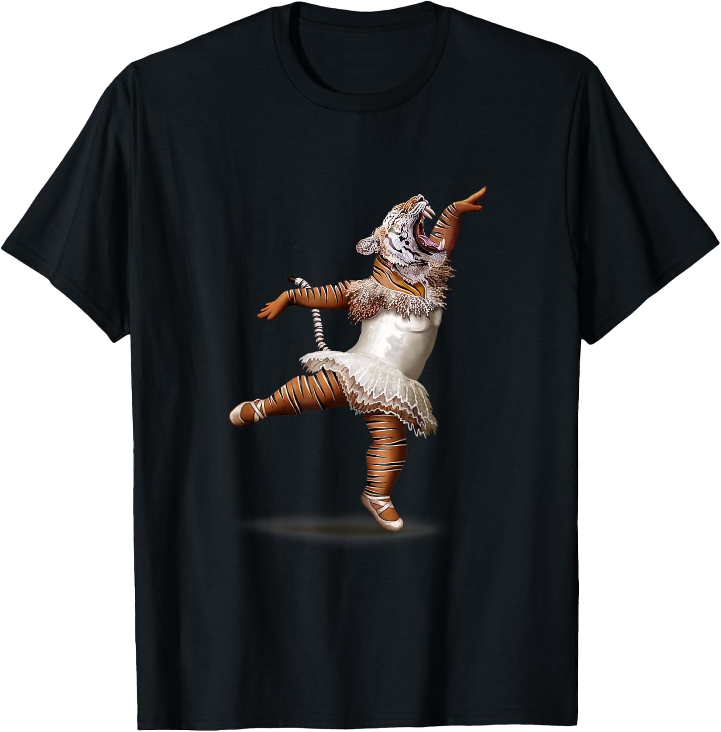 Tutu Ballerina Tiger T-Shirt - T-Shirt | Black