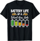 Battery Life Of A School Bus Aide Funny Bus Aide T-Shirt - T-Shirt | Black