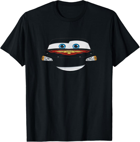 Disney Pixar Cars Halloween Lightning McQueen Big Face T-Shirt - T-Shirt | Black