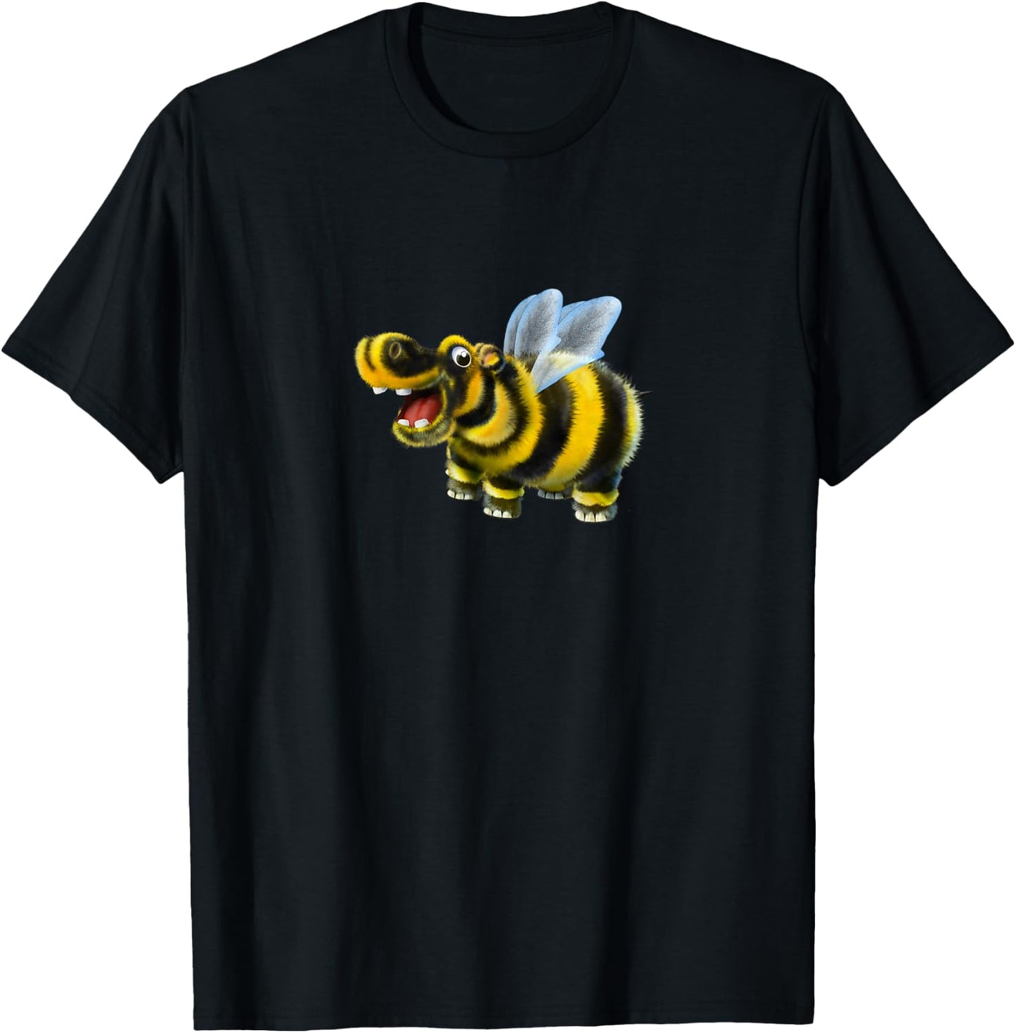 The Bumble Bee Hippo T-Shirt - T-Shirt | Black