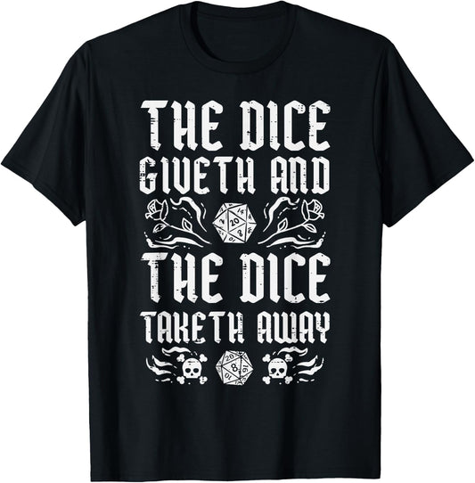 Rpg Giveth Taketh Funny Gamer Men Boys Kids T-Shirt - T-Shirt | Black