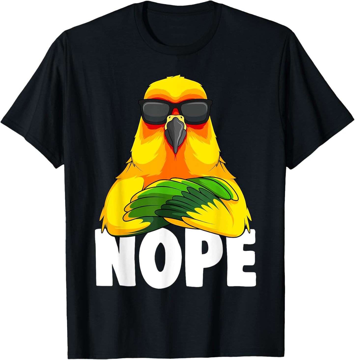 Sun Conure Parrot Bird T-Shirt - T-Shirt | Black