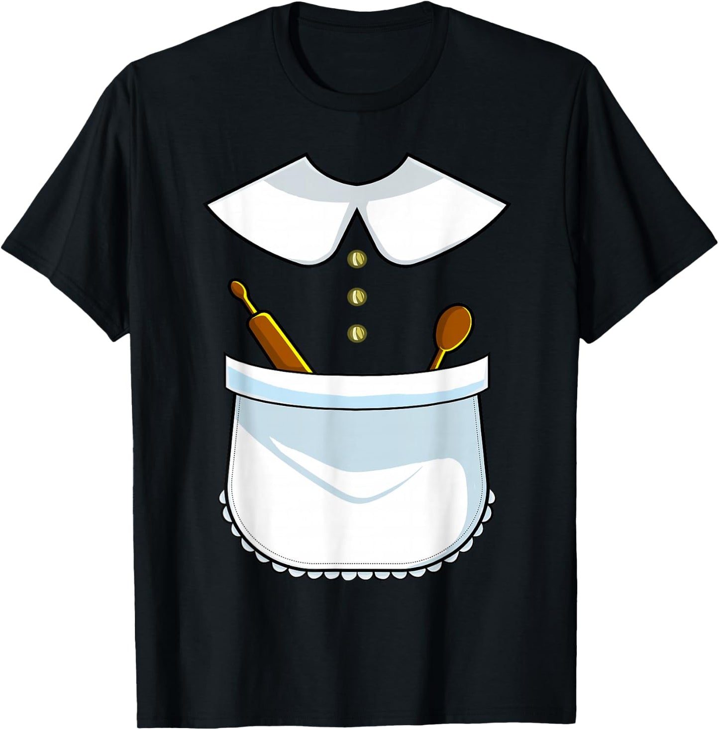 Pilgrim Costume Lady Thanksgiving Turkey Day Women Girls T-Shirt - T-Shirt | Black