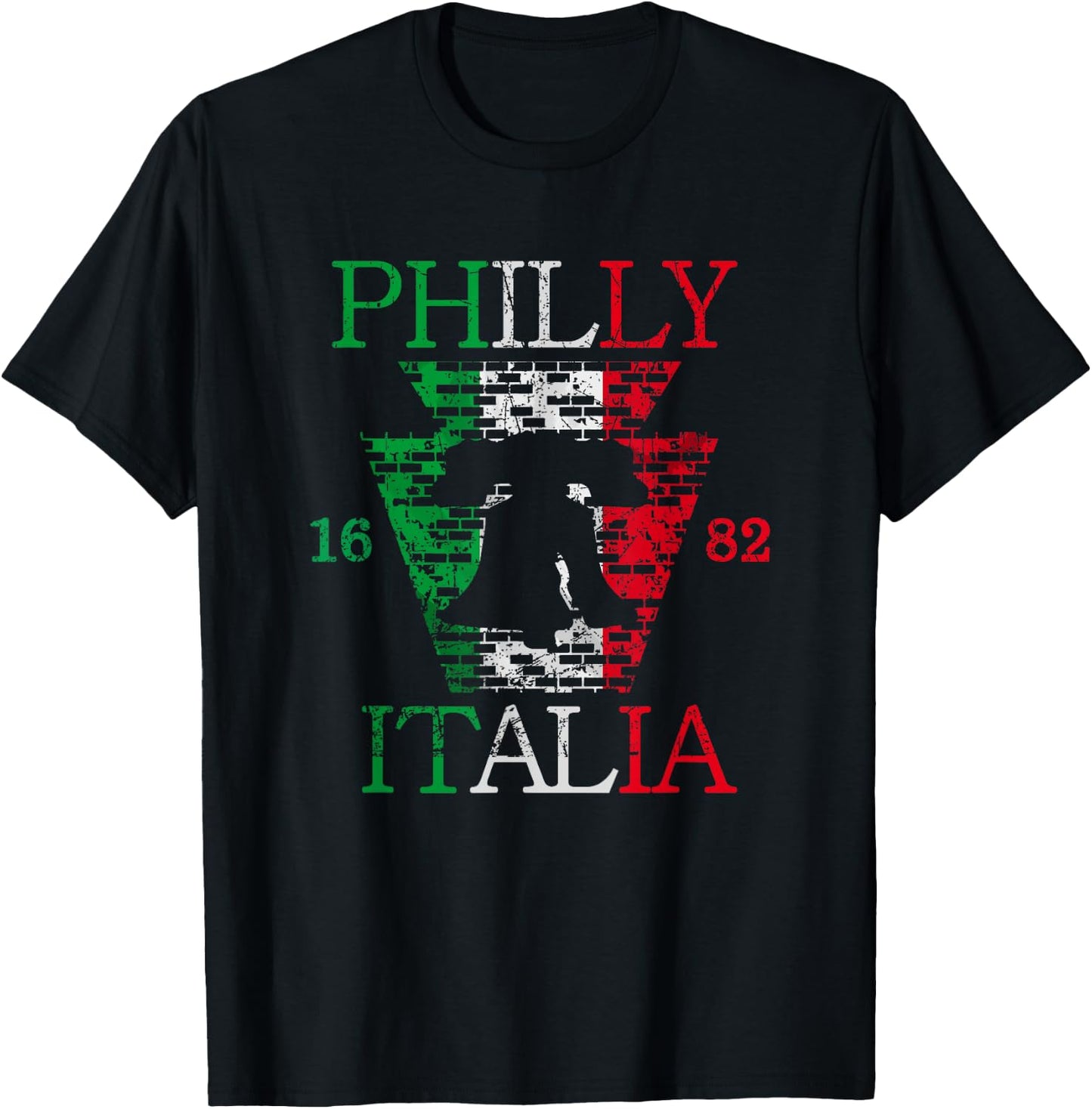 Philly Italian Flag Italia Liberty Bell South Philadelphia T-Shirt - T-Shirt | Black