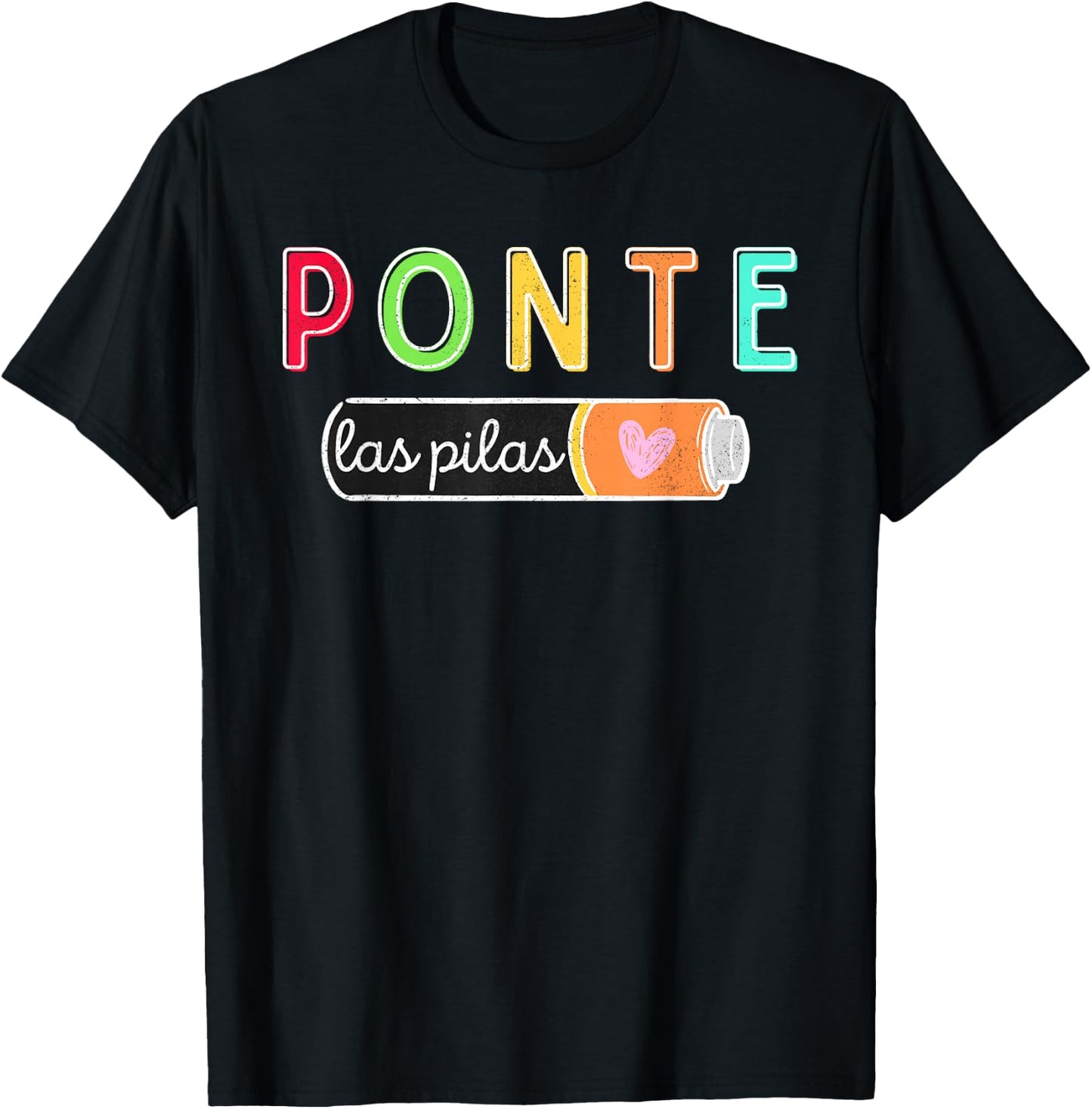 Ponte Las Pilas Spanish Teacher Maestra de Espanol Bilingual T-Shirt - T-Shirt | Black