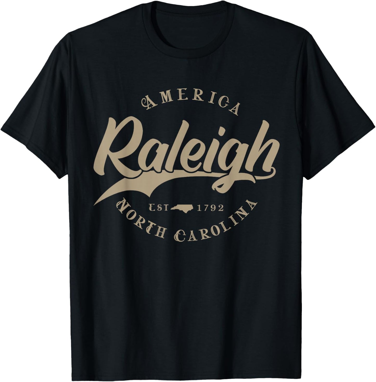 Raleigh NC | North Carolina T-Shirt - T-Shirt | Black