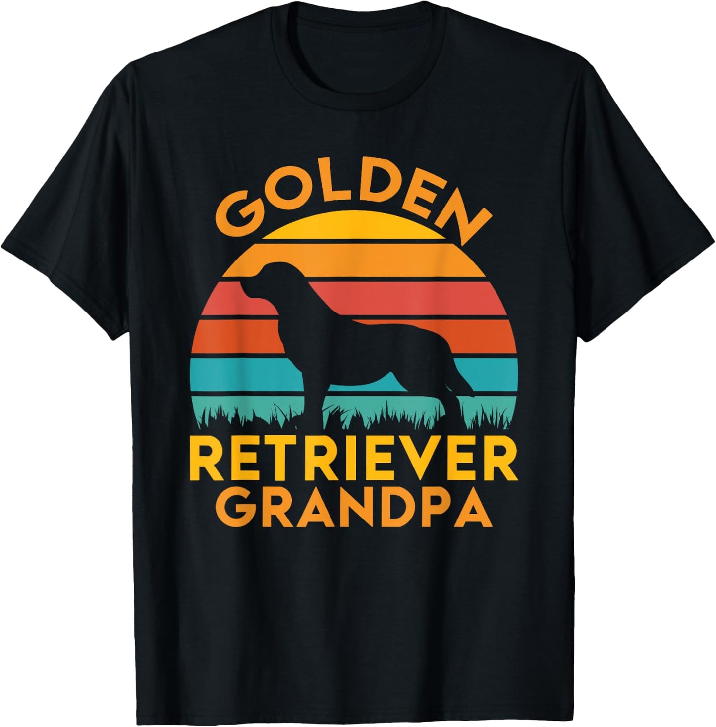 Golden Retriever Grandpa T-Shirt - T-Shirt | Black