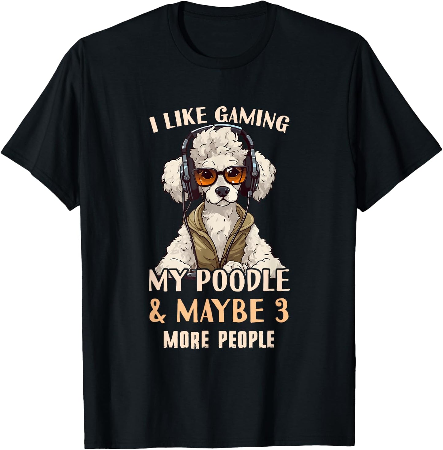 Poodle Dad - Poodle Gamer Outfit & Poodle Gaming T-Shirt - T-Shirt | Black