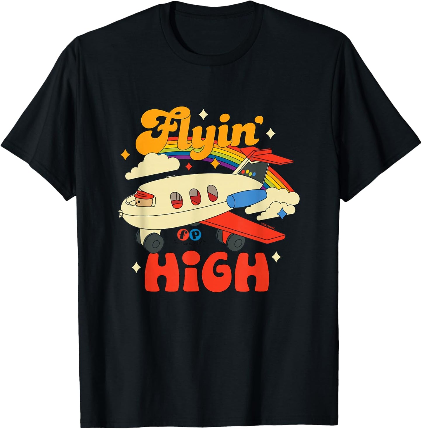 Fisher Price Flyin High Plane T-Shirt - T-Shirt | Black