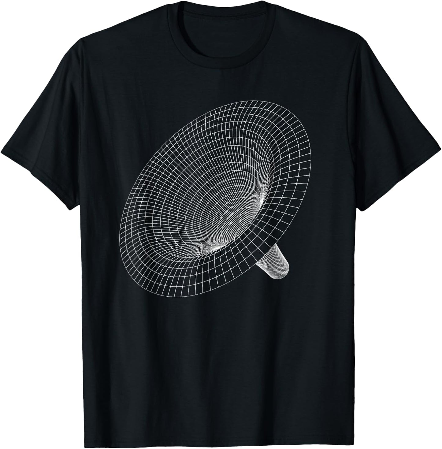 Black Hole Physics Wireframe Space Universe Physics Science T-Shirt - T-Shirt | Black