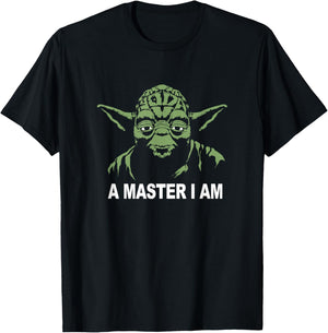Star Wars Classic Yoda A Master I Am Vintage Jedi Icon T-Shirt - T-Shirt | Black