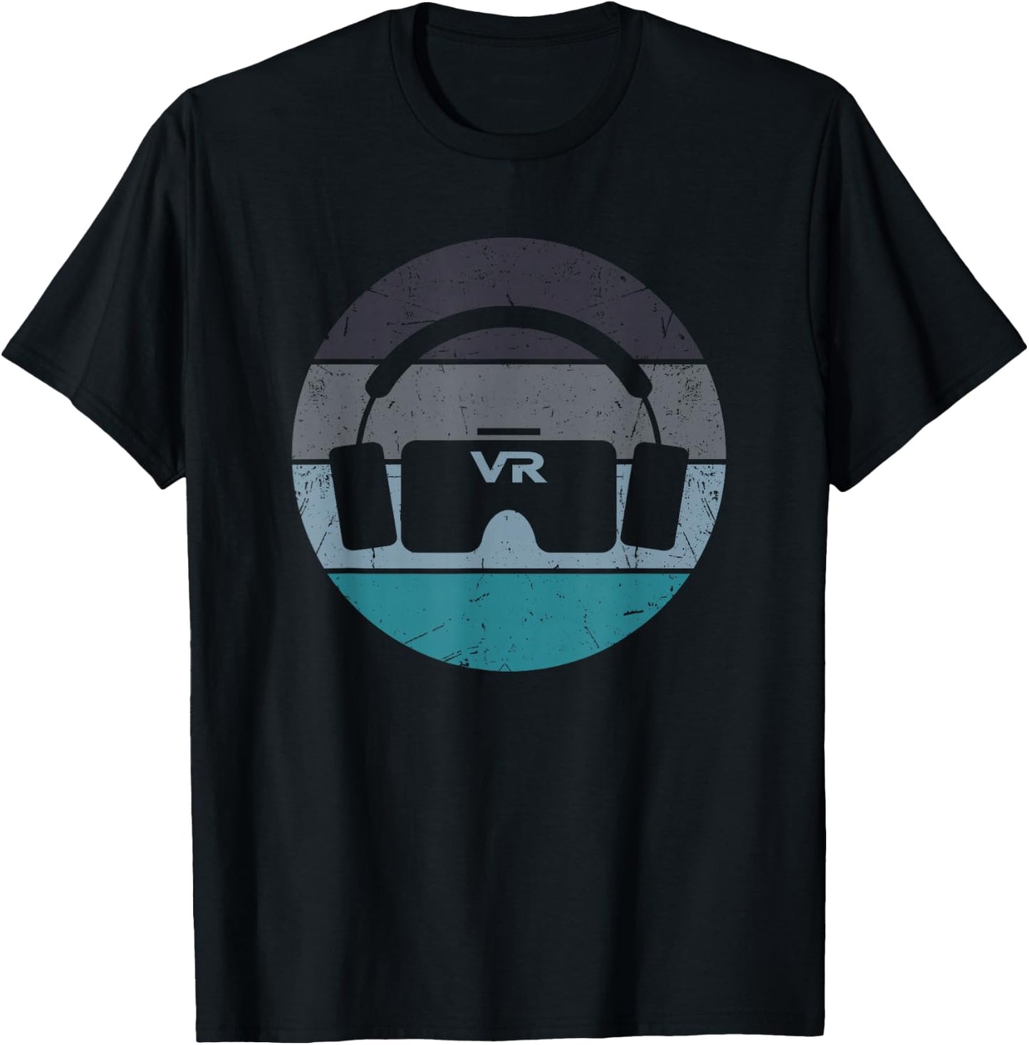 Funny VR Gamer Vintage Retro Video Games for Boys Men Gaming T-Shirt - T-Shirt | Black