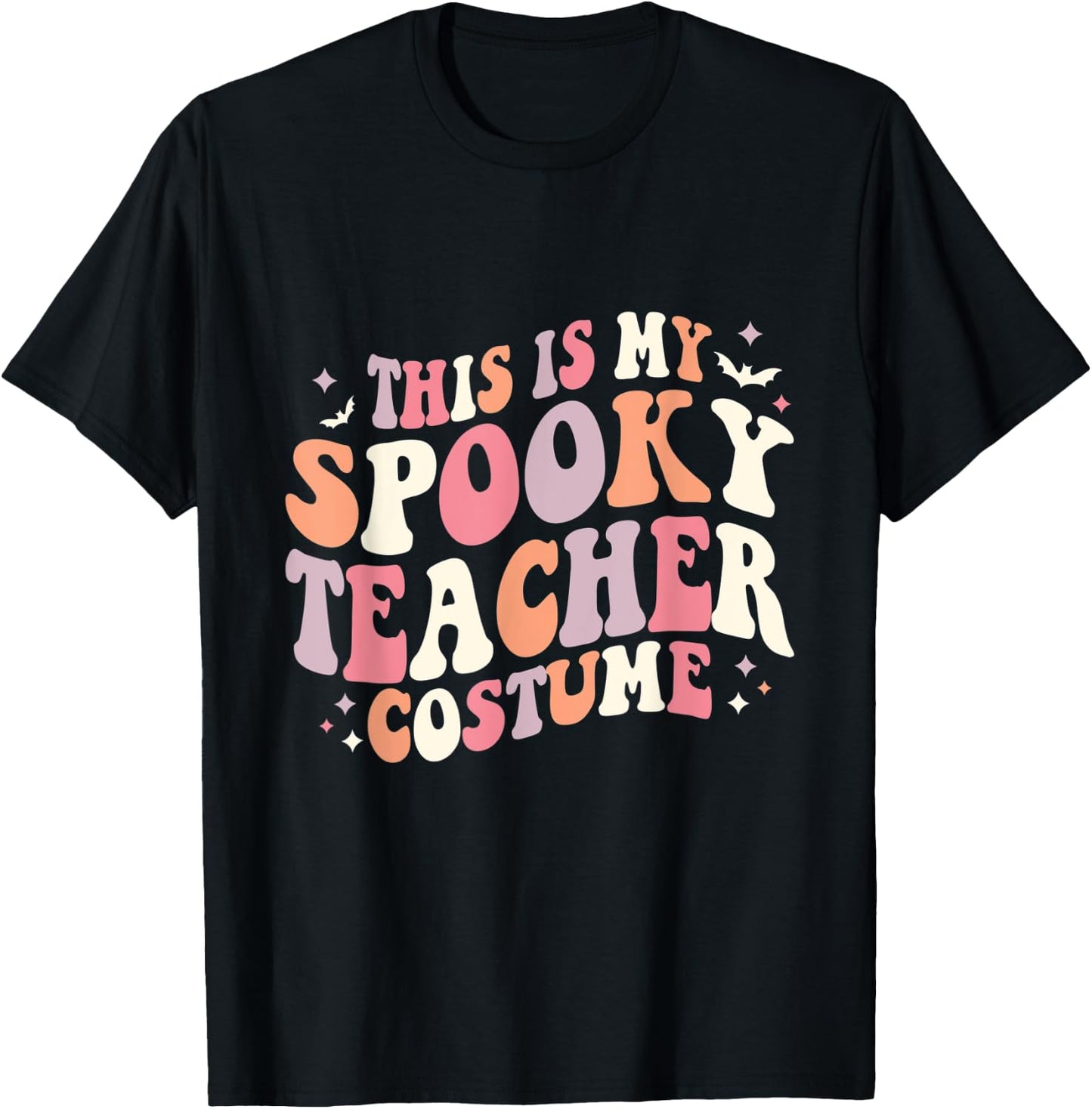 Retro Halloween This is my Spooky School Teacher Costume T-Shirt - T-Shirt | Black