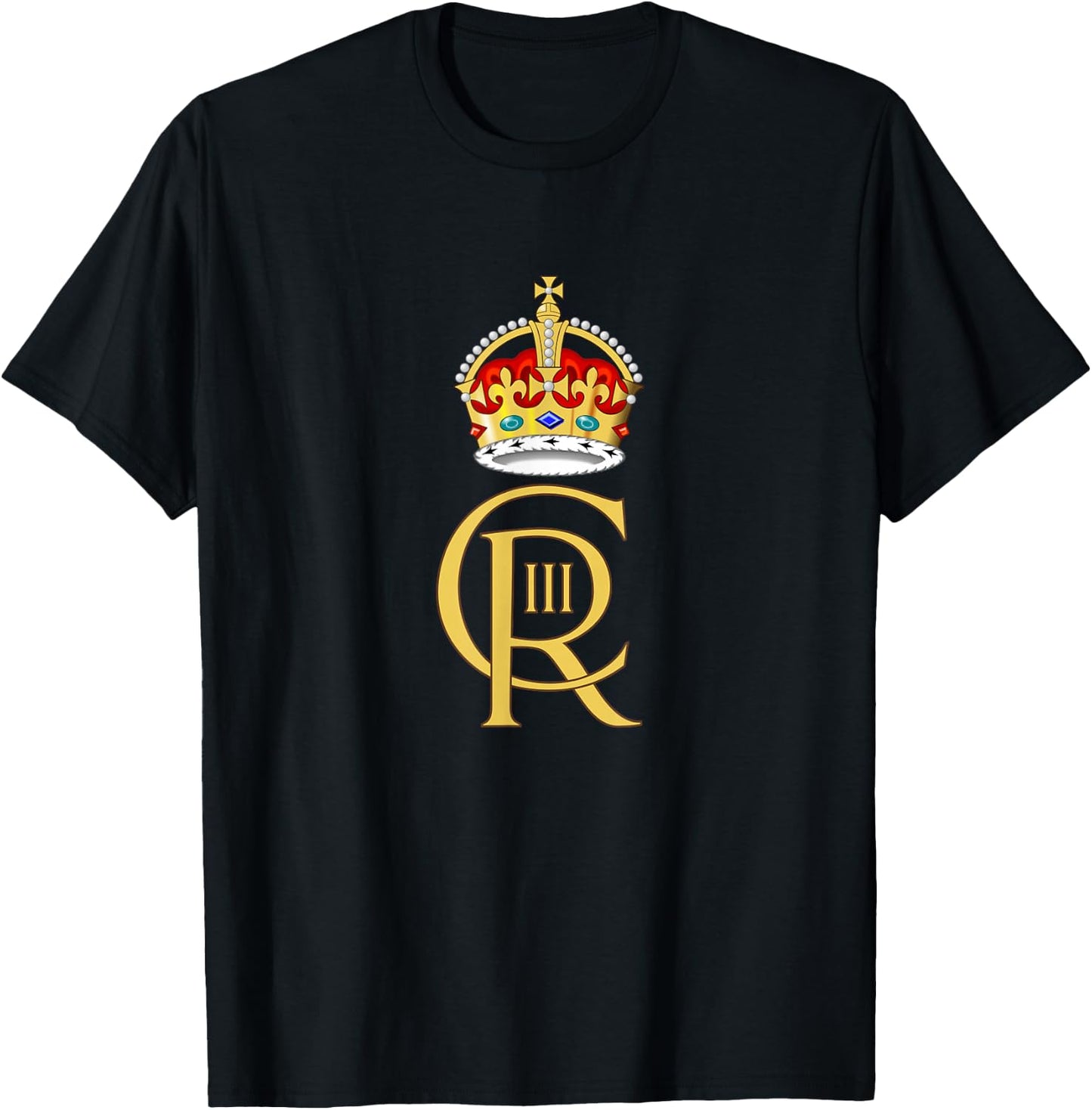 Royal Cypher for King Charles III T-Shirt - T-Shirt | Black