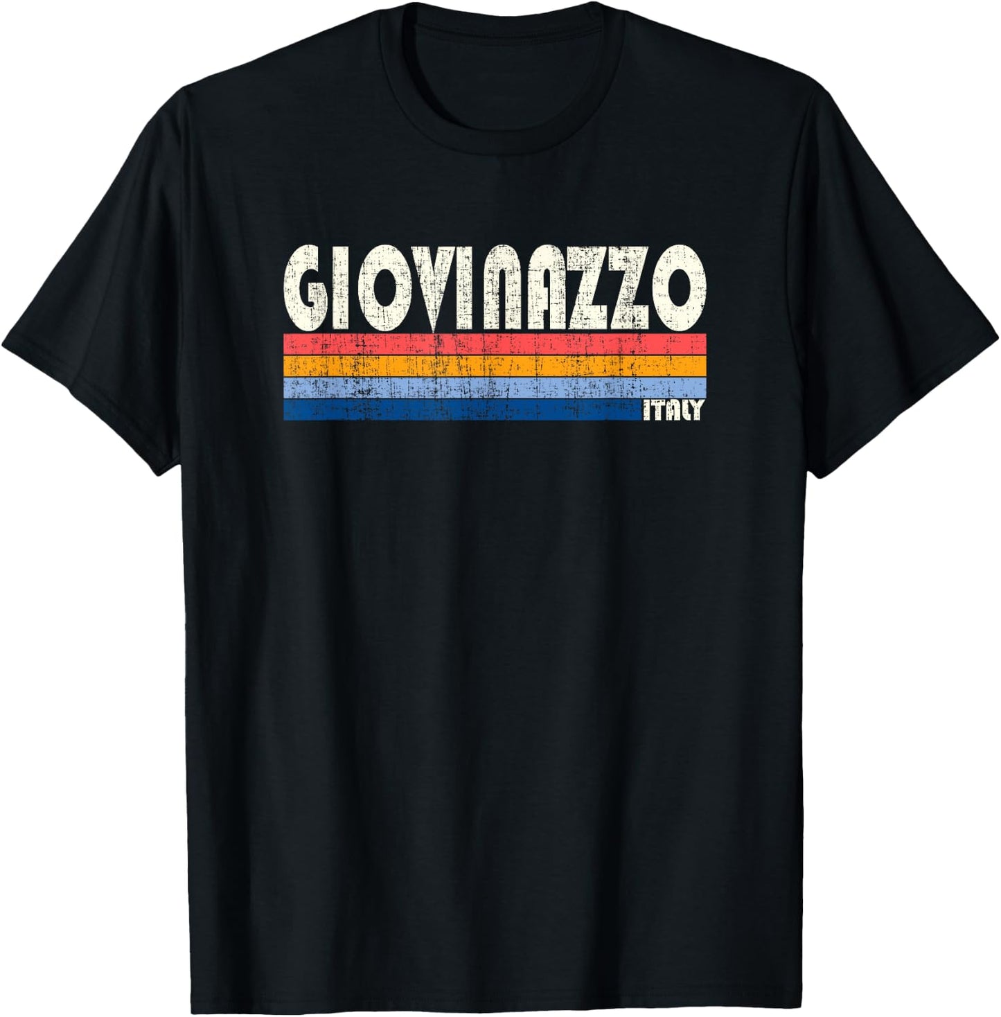 Giovinazzo, Italy Retro 70s 80s Style T-Shirt - T-Shirt | Black